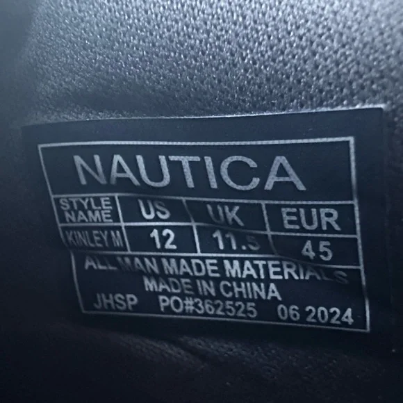 NAUTICA | NWT Men's Dark Gray Sneakers Size 12 - Picture 5 of 5